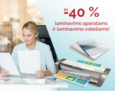 NUOLAIDOS IKI 40 % LAMINAVIMO APARATAMS IR VOKELIAMS!