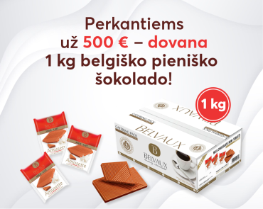 Perkantiems už 500 eurų - kilogramas belgiško šokolado!